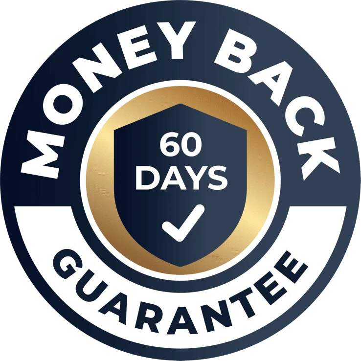 60-day money-back guarantee badge
